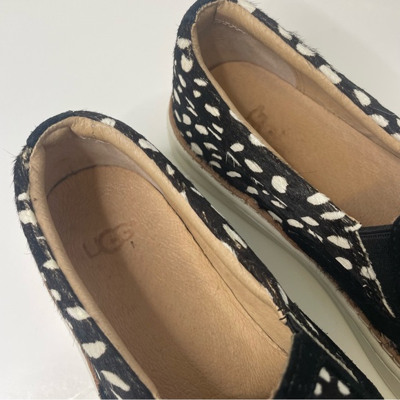 Ugg Soleda Calf Hair Animal Print Slip On Flats Casual Sneakers Womens Size 6 - Picture 12 of 14